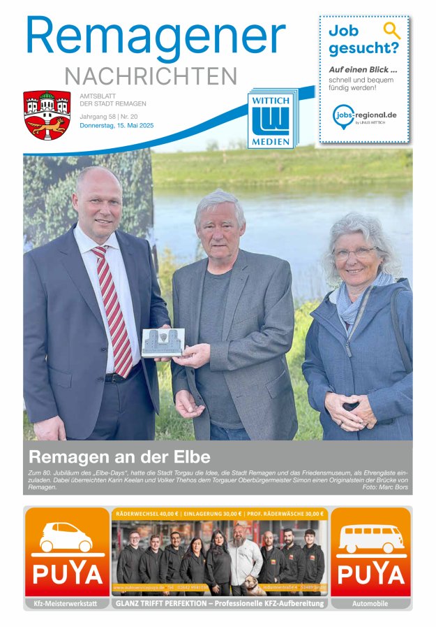 Remagener Nachrichten Titelblatt 20/2025