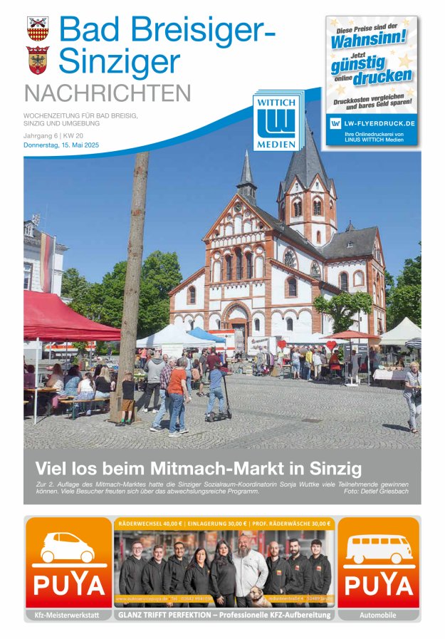 Bad Breisiger-Sinziger Nachrichten Titelblatt 20/2025
