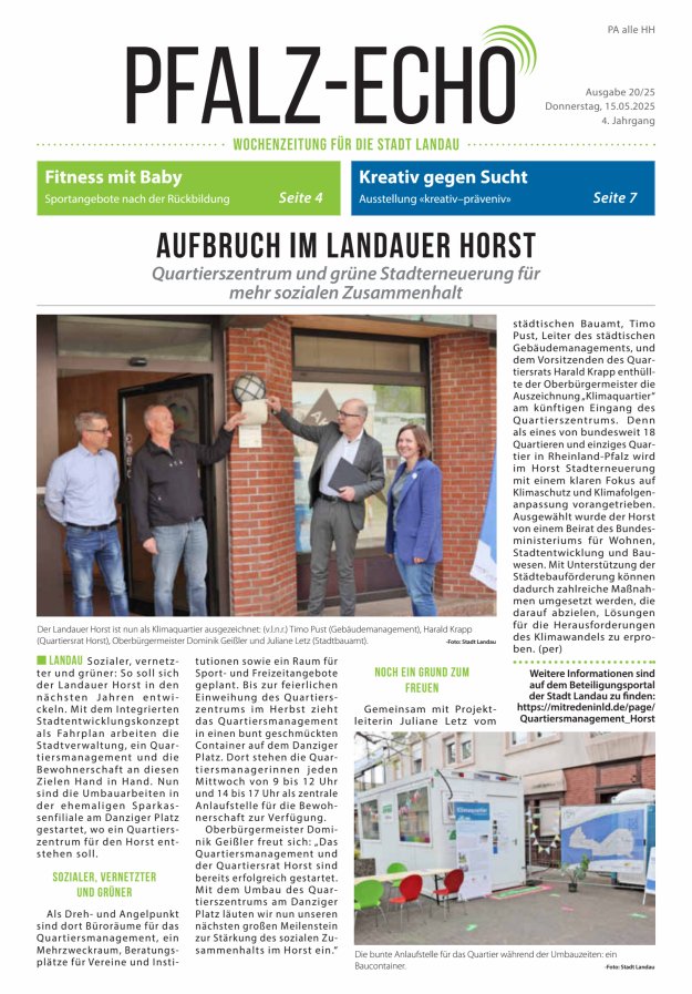 Pfalz-Echo Titelblatt 20/2025