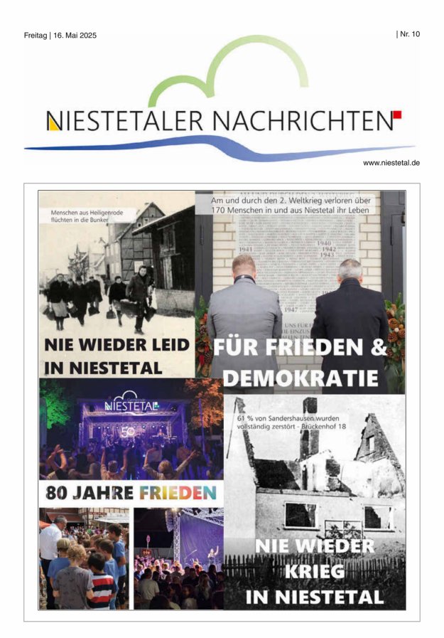 Niestetaler Nachrichten Titelblatt 10/2025