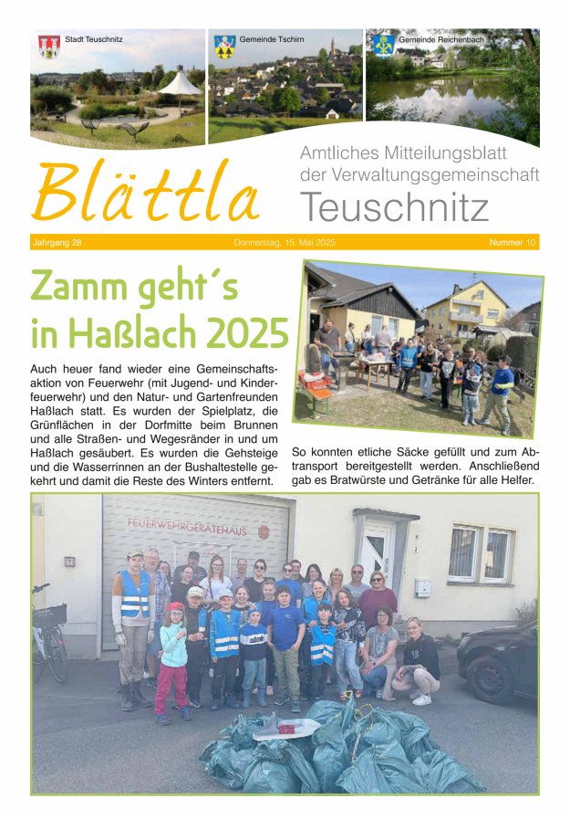 VG-Nachrichten Teuschnitz Titelblatt 10/2025
