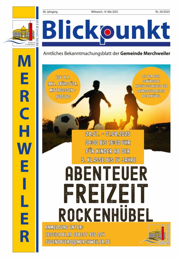 Blickpunkt Merchweiler Titelblatt 20/2025