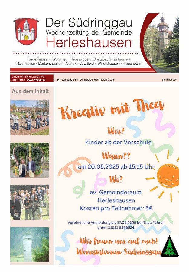 Der Südringgau Titelblatt 20/2025