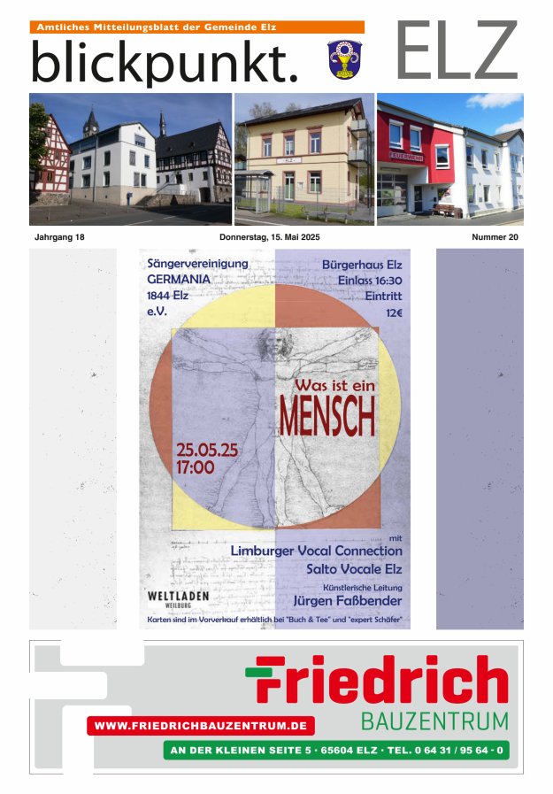 Blickpunkt Elz Titelblatt 20/2025