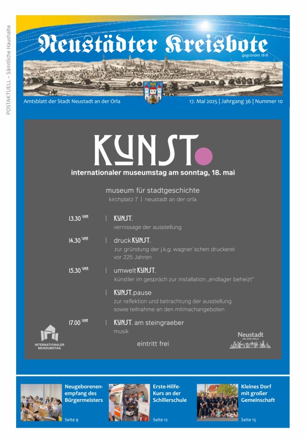 Neustädter Kreisbote Titelblatt 10/2025