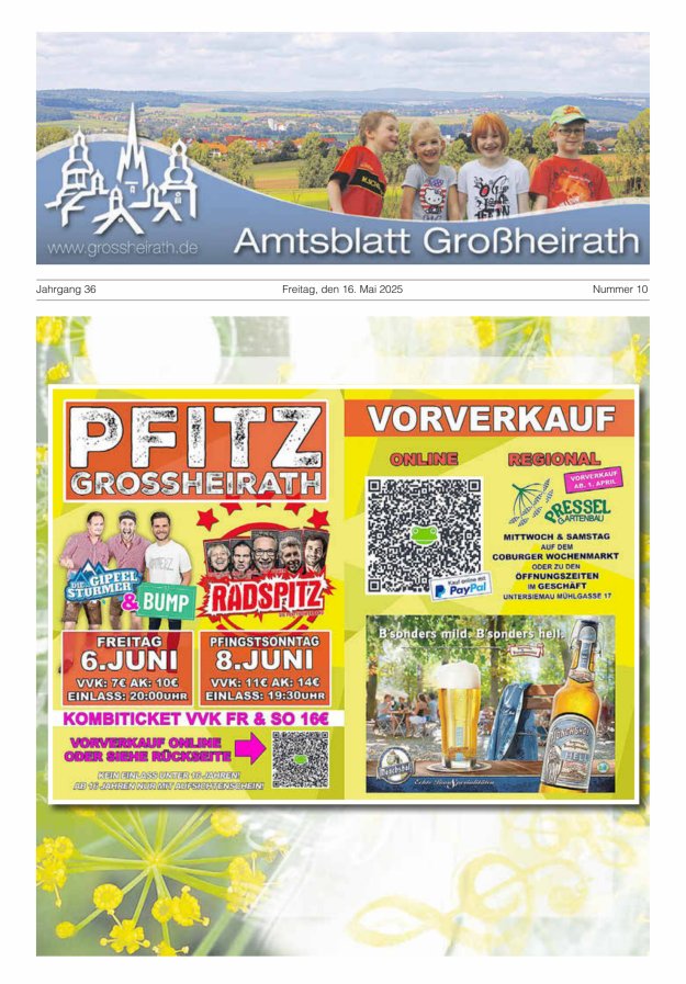 Amtsblatt Großheirath Titelblatt 10/2025