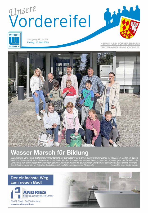 Mitteilungsblatt Vordereifel - Heimat- u Bürgerzeitung der VG Vordereifel Titelblatt 20/2025