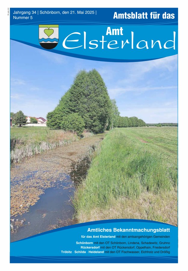 Amtsblatt für das Amt Elsterland Titelblatt 05/2025