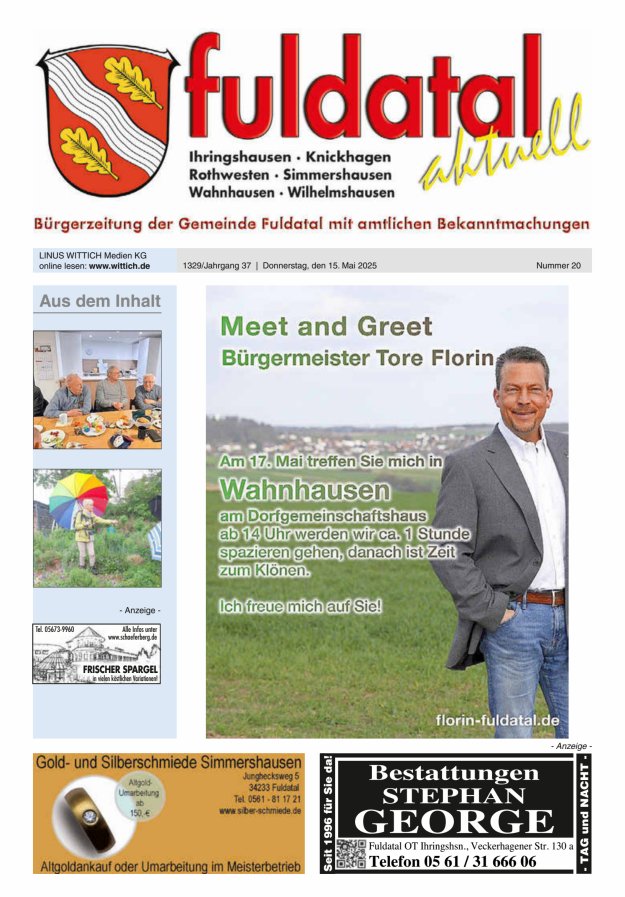 Fuldatal aktuell Titelblatt 20/2025