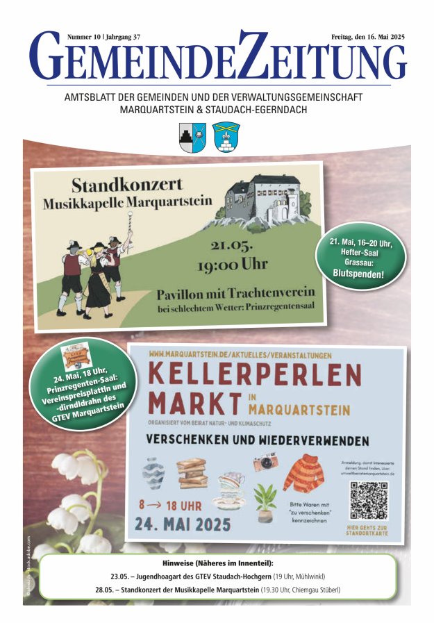 Marquartsteiner und Staudach-Egerndacher Nachrichten Titelblatt 10/2025