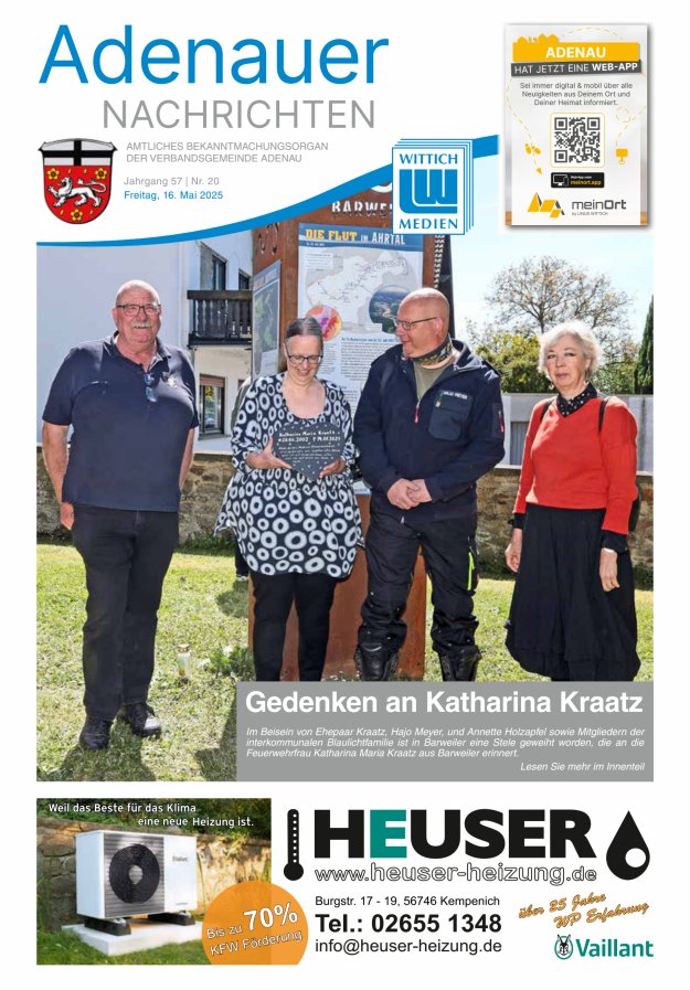 Adenauer Nachrichten Titelblatt 20/2025