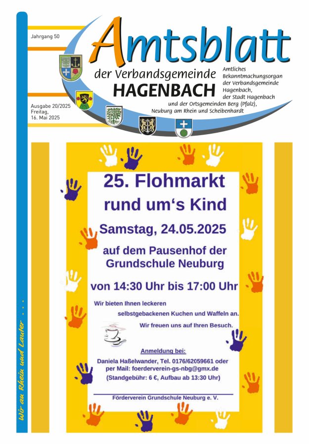 Amtsblatt der VG Hagenbach Titelblatt 20/2025