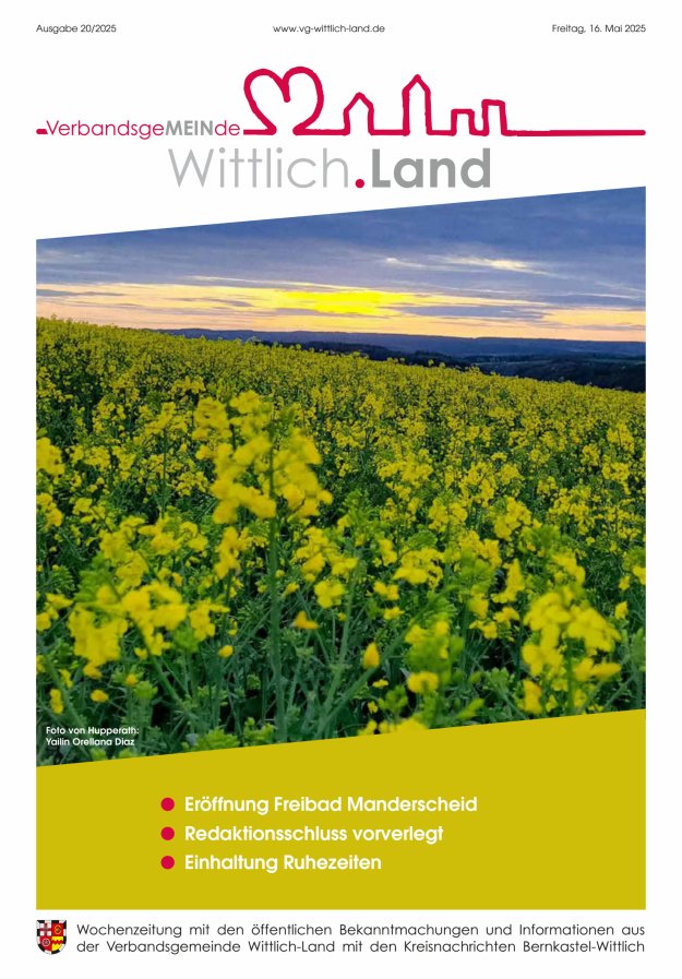 Mein Wittlich.Land Titelblatt 20/2025