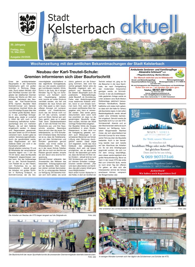 Kelsterbach aktuell Titelblatt 20/2025