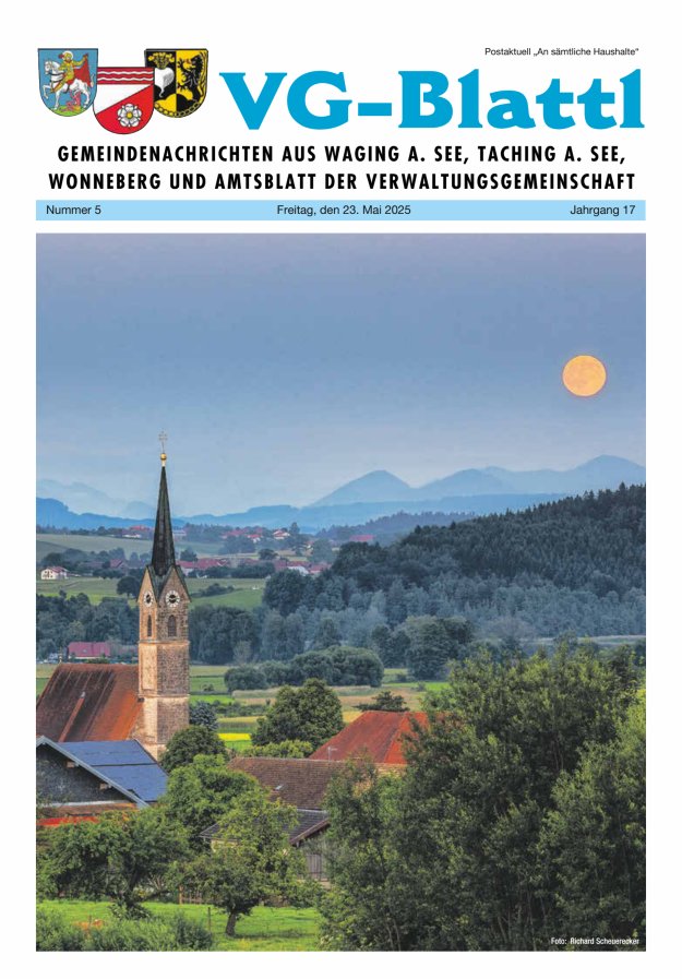 Gemeinde-Zeitung Waging a See Titelblatt 05/2025