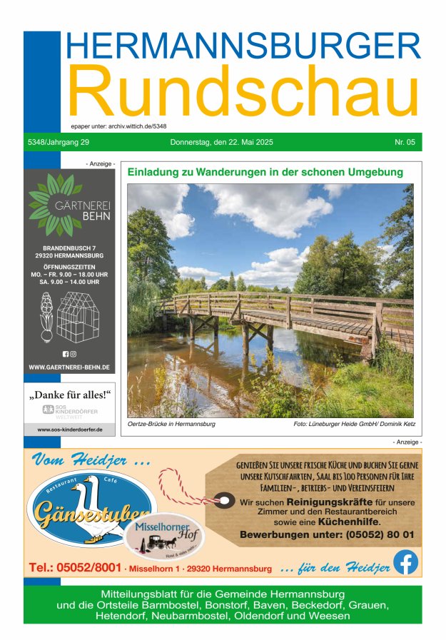 Hermannsburger Rundschau Titelblatt 05/2025