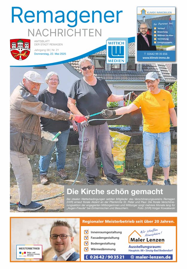 Remagener Nachrichten Titelblatt 21/2025