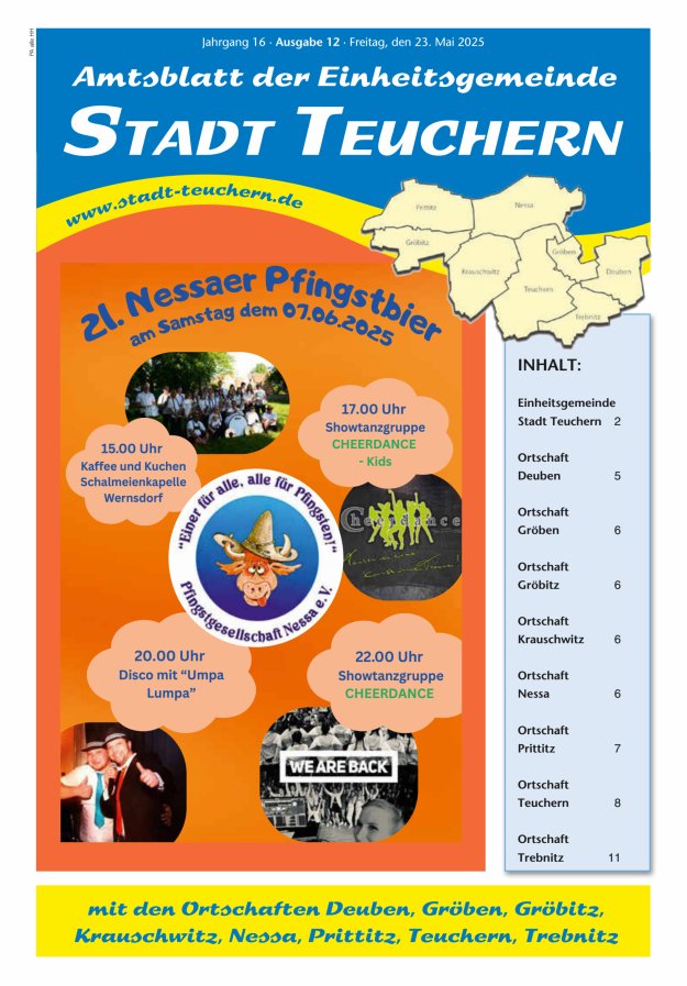 Amtsblatt der Einheitsgemeinde Stadt Teuchern Titelblatt 12/2025