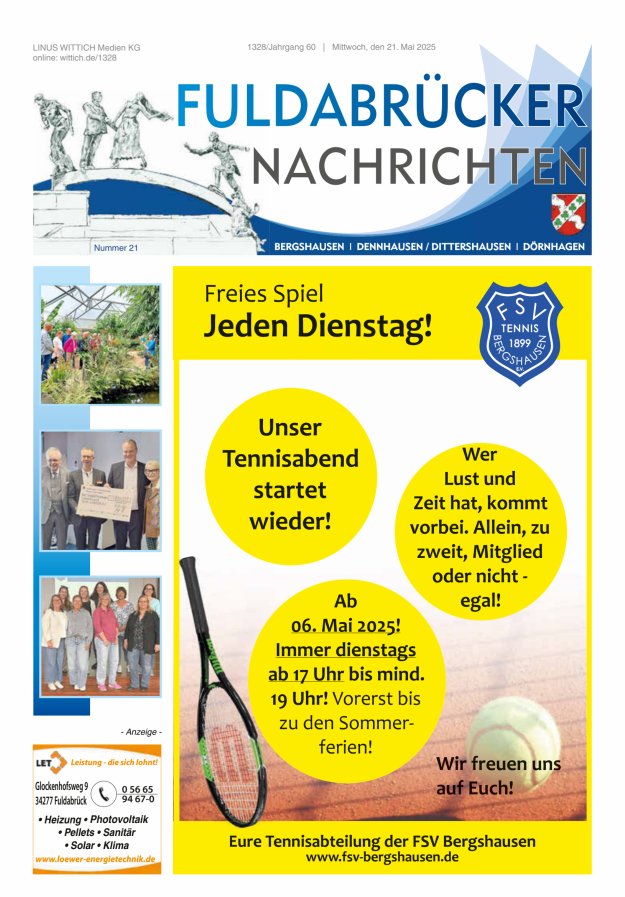 Fuldabrücker Nachrichten Titelblatt 21/2025