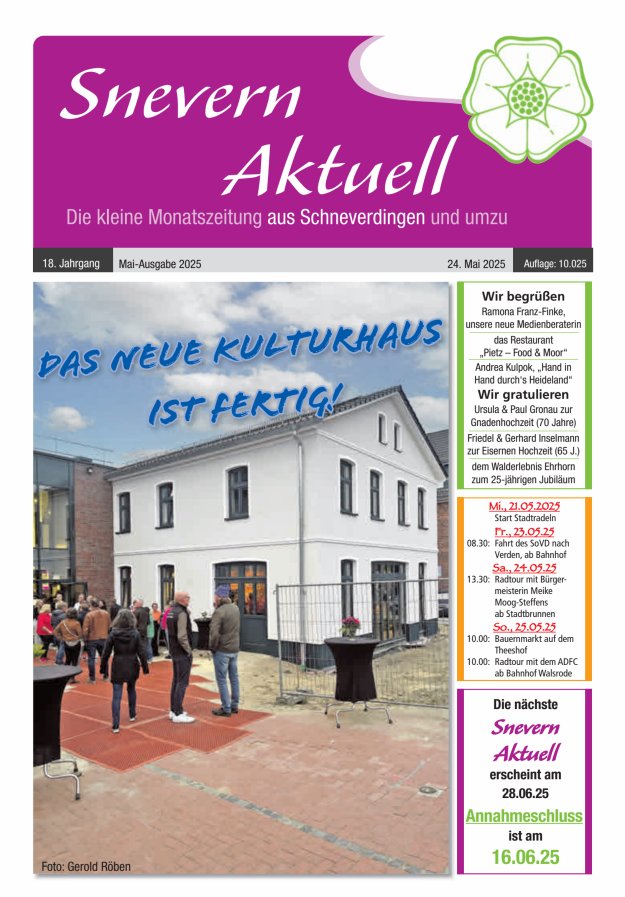 Snevern Aktuell Titelblatt 05/2025