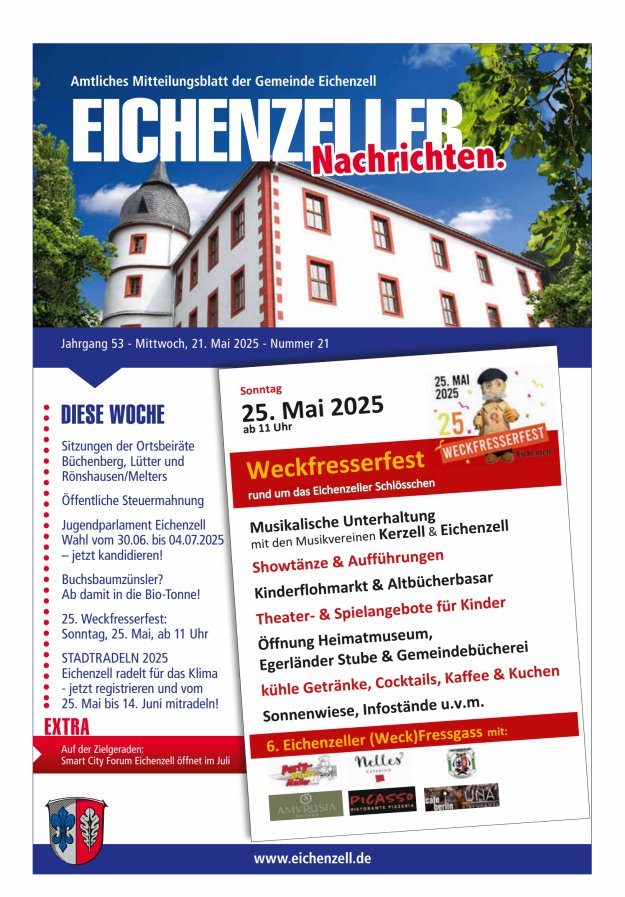 Amtliches Mitteilungsblatt der Gemeinde Eichenzell Titelblatt 21/2025