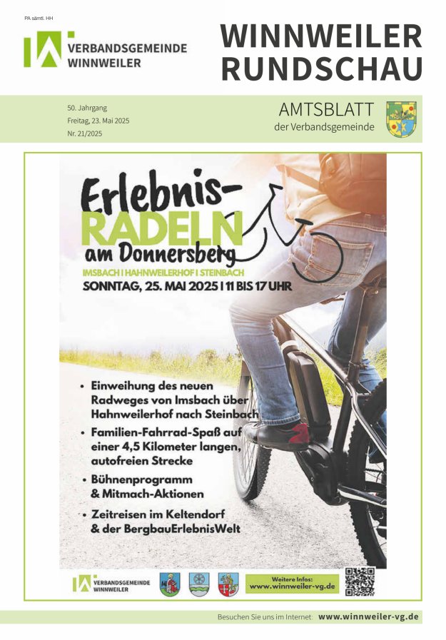 Winnweiler Rundschau Titelblatt 21/2025