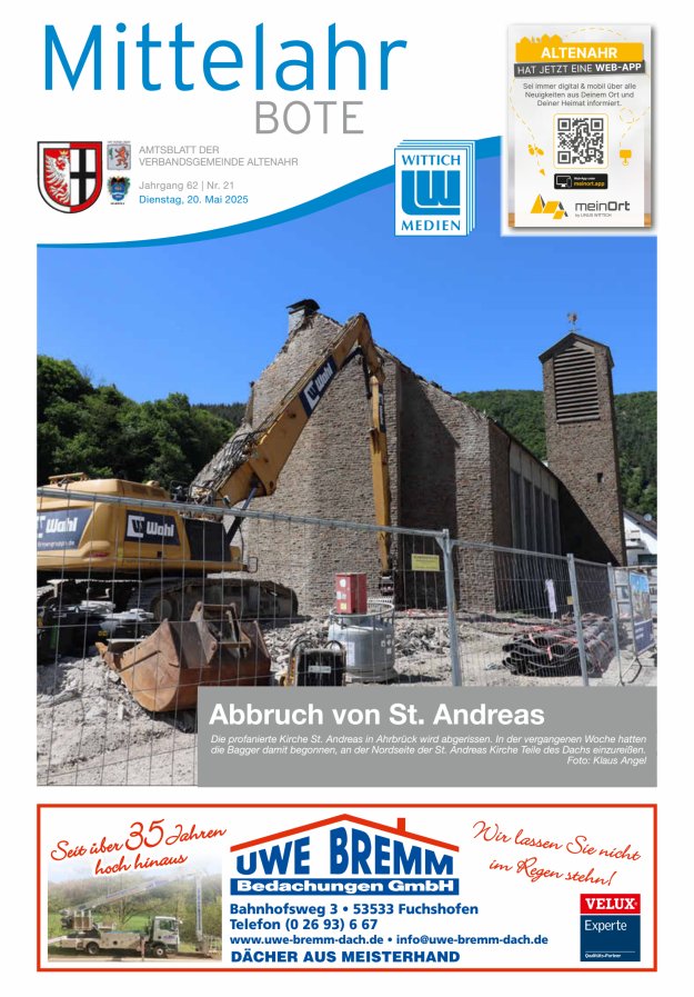 Mittelahr Bote Titelblatt 21/2025