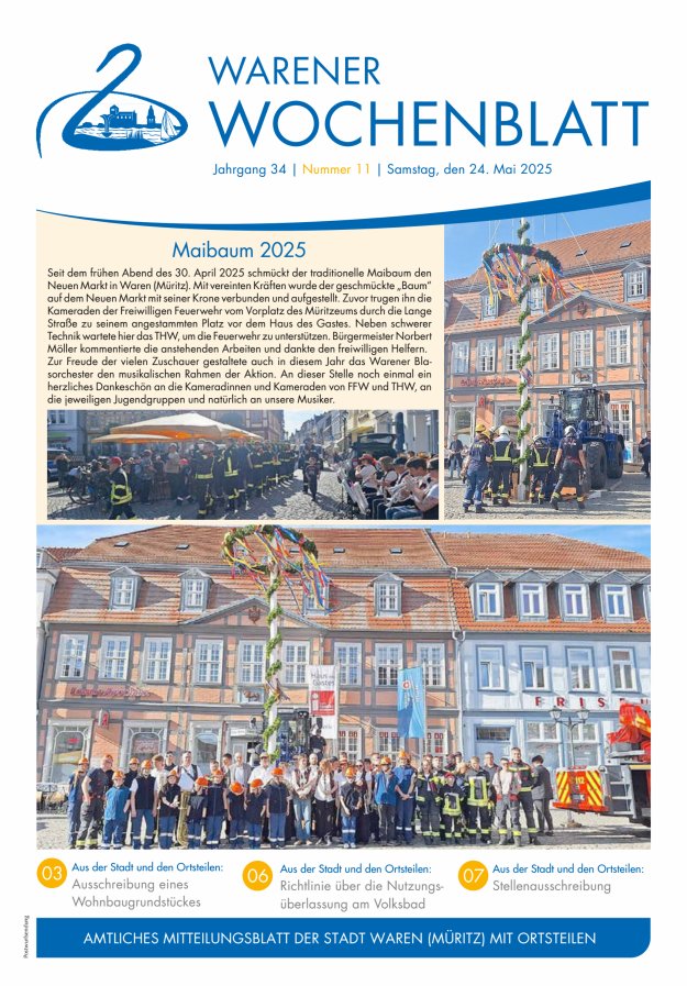 Warener Wochenblatt Titelblatt 11/2025