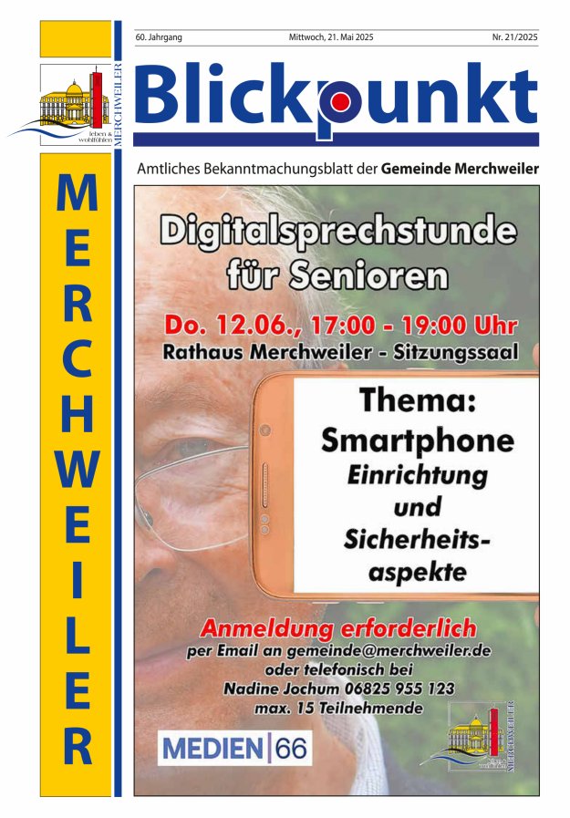 Blickpunkt Merchweiler Titelblatt 21/2025
