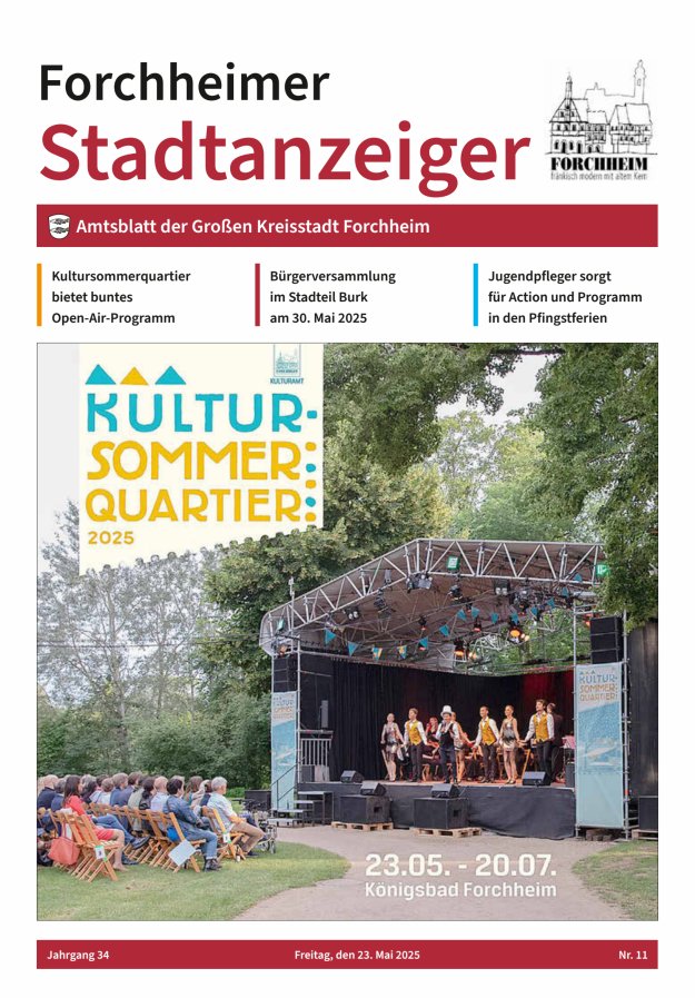 Forchheimer Stadtanzeiger Titelblatt 11/2025