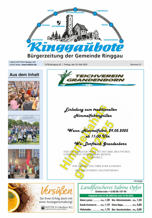 Ringgaubote Titelblatt 21/2025
