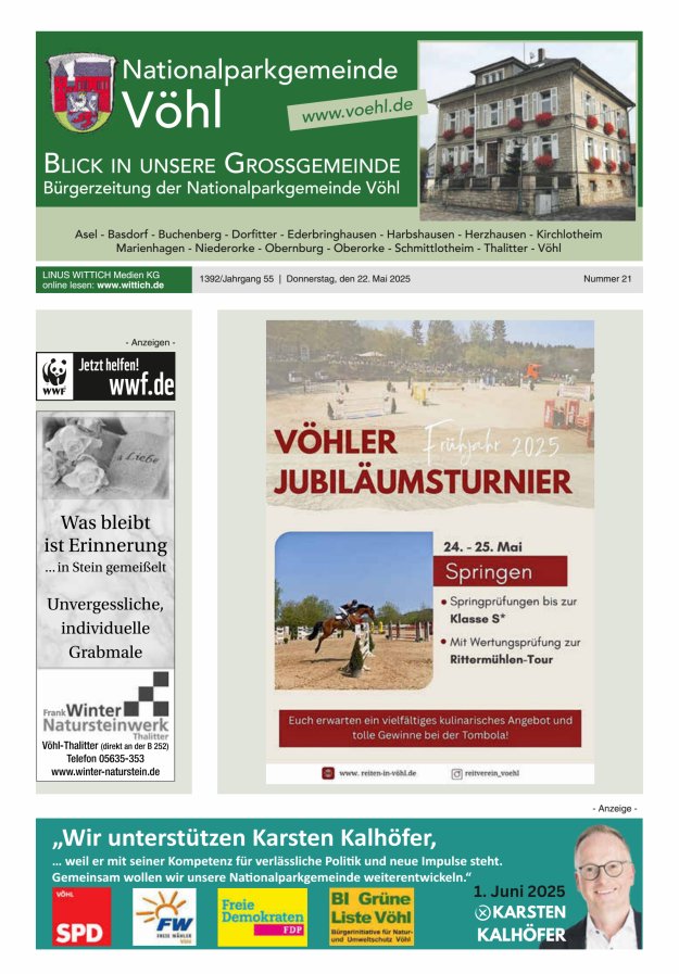 Blick in unsere Grossgemeinde Titelblatt 21/2025