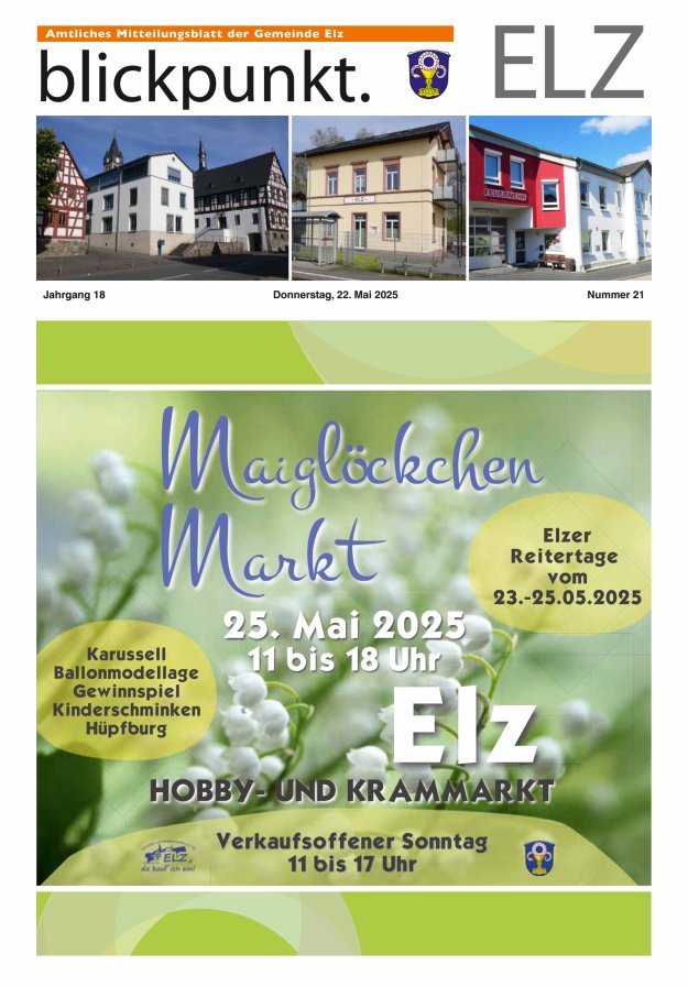 Blickpunkt Elz Titelblatt 21/2025