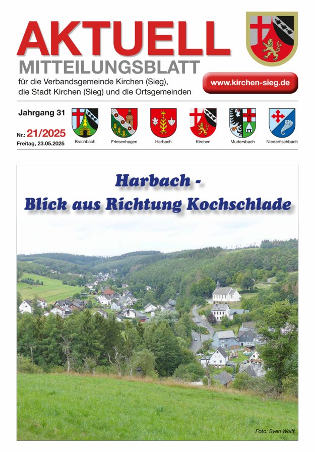 Aktuell - Mitteilungsblatt für die VG Kirchen (Sieg) Titelblatt 21/2025
