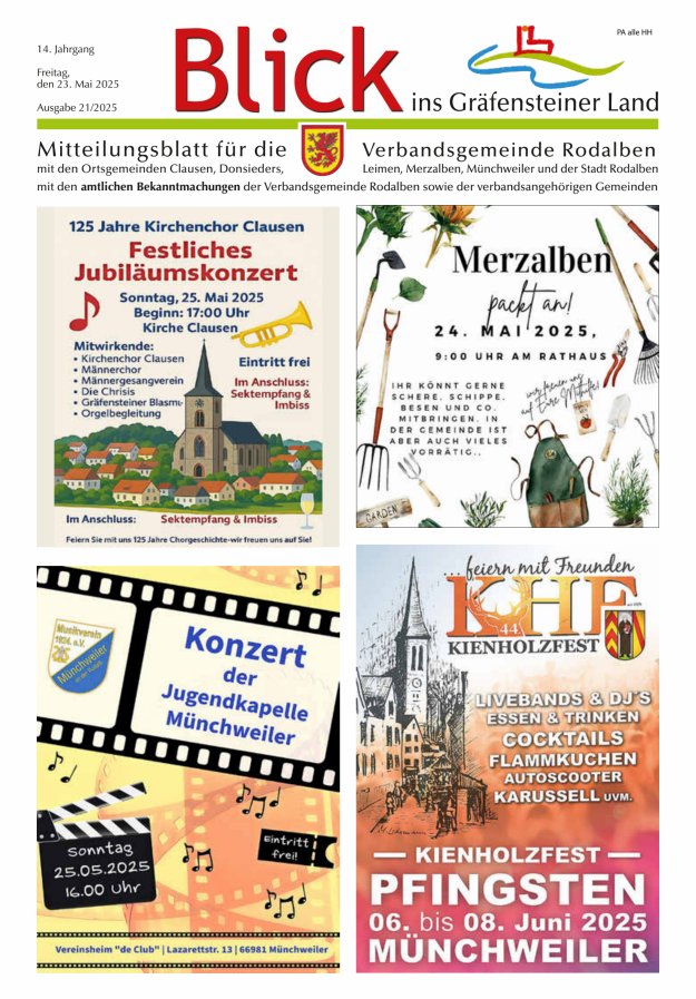 Blick ins Gräfensteiner Land VG Rodalben Titelblatt 21/2025