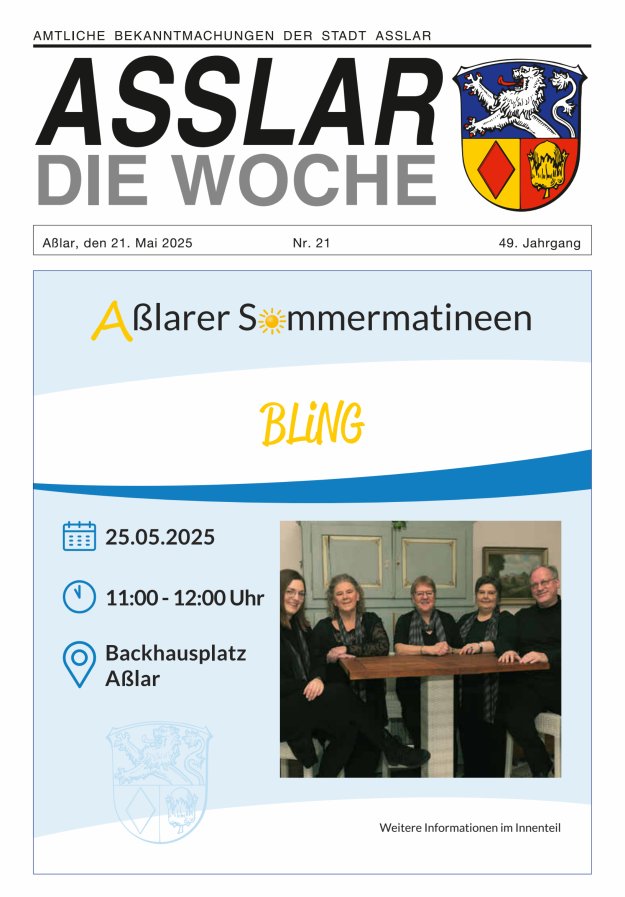 Asslar - Die Woche Titelblatt 21/2025
