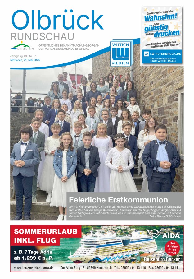 Olbrück Rundschau Titelblatt 21/2025