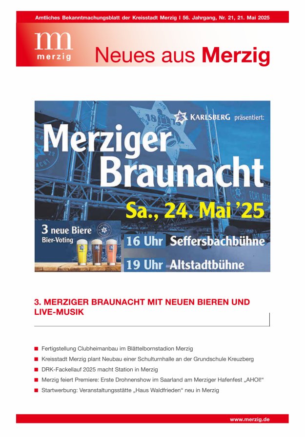 Neues aus Merzig Titelblatt 21/2025