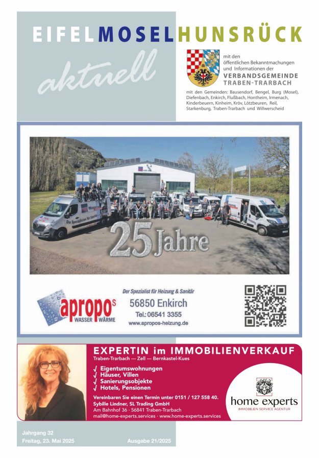 Eifel-Mosel-Hunsrück aktuell VG Traben-Trarbach Titelblatt 21/2025