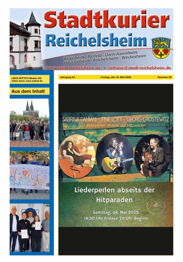 Stadtkurier Reichelsheim Titelblatt 20/2025
