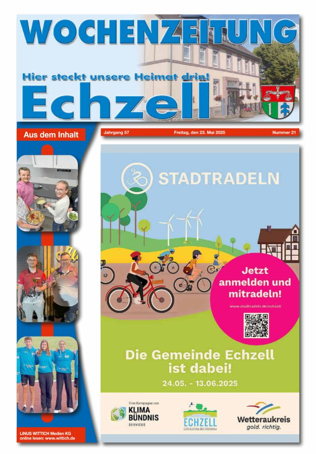 Wochenzeitung für die Gemeinde Echzell Titelblatt 21/2025