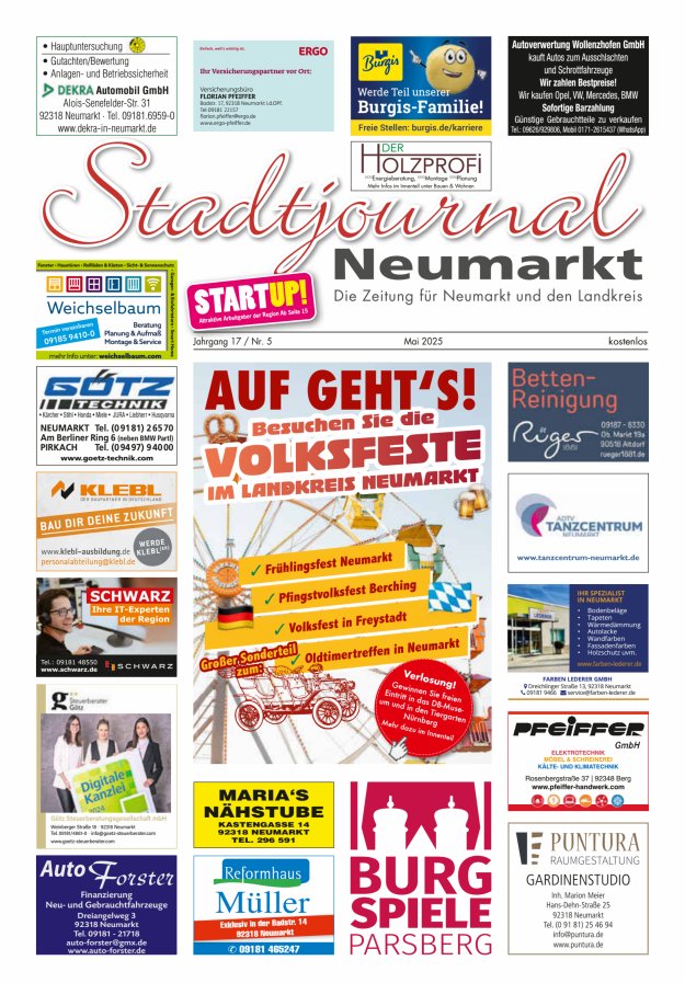 Stadtjournal Neumarkt Titelblatt 05/2025