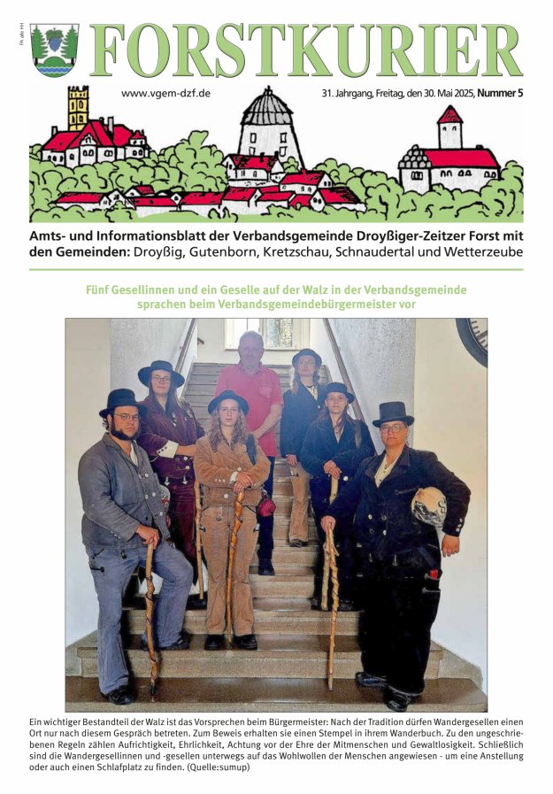 Forstkurier Amts- u. Informationsblatt VG Droyßiger-Zeitzer Forst Titelblatt 05/2025