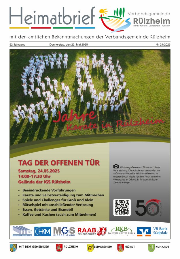 Heimatbrief VG Rülzheim Titelblatt 21/2025