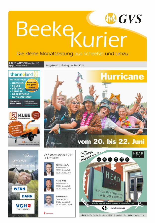 Beeke Kurier Titelblatt 05/2025