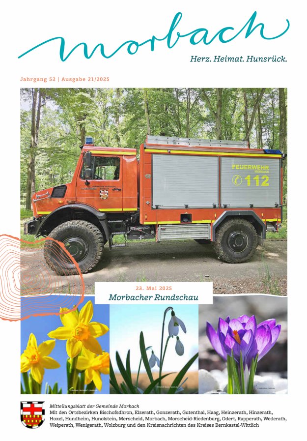 Morbacher Rundschau Titelblatt 21/2025