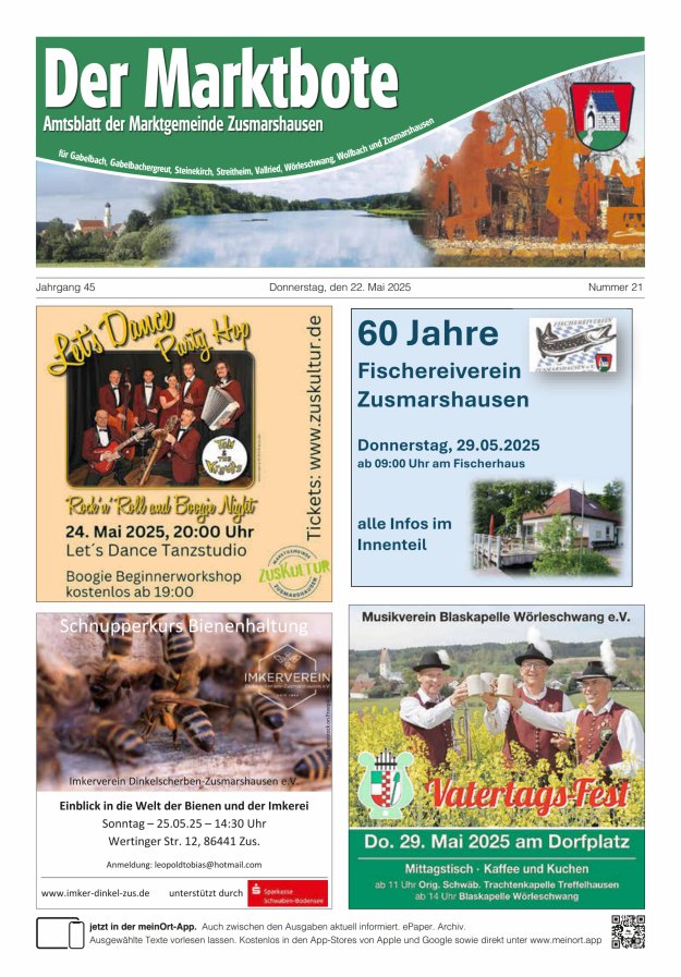 Zusmarshausen - Der Marktbote Titelblatt 21/2025