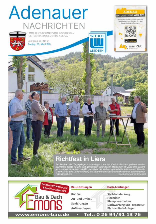 Adenauer Nachrichten Titelblatt 21/2025