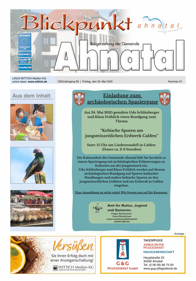Blickpunkt Ahnatal Titelblatt 21/2025