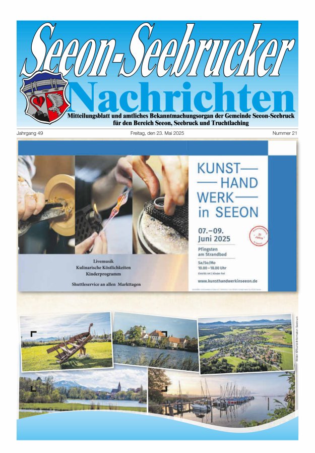 Seeon-Seebrucker Nachrichten Titelblatt 21/2025